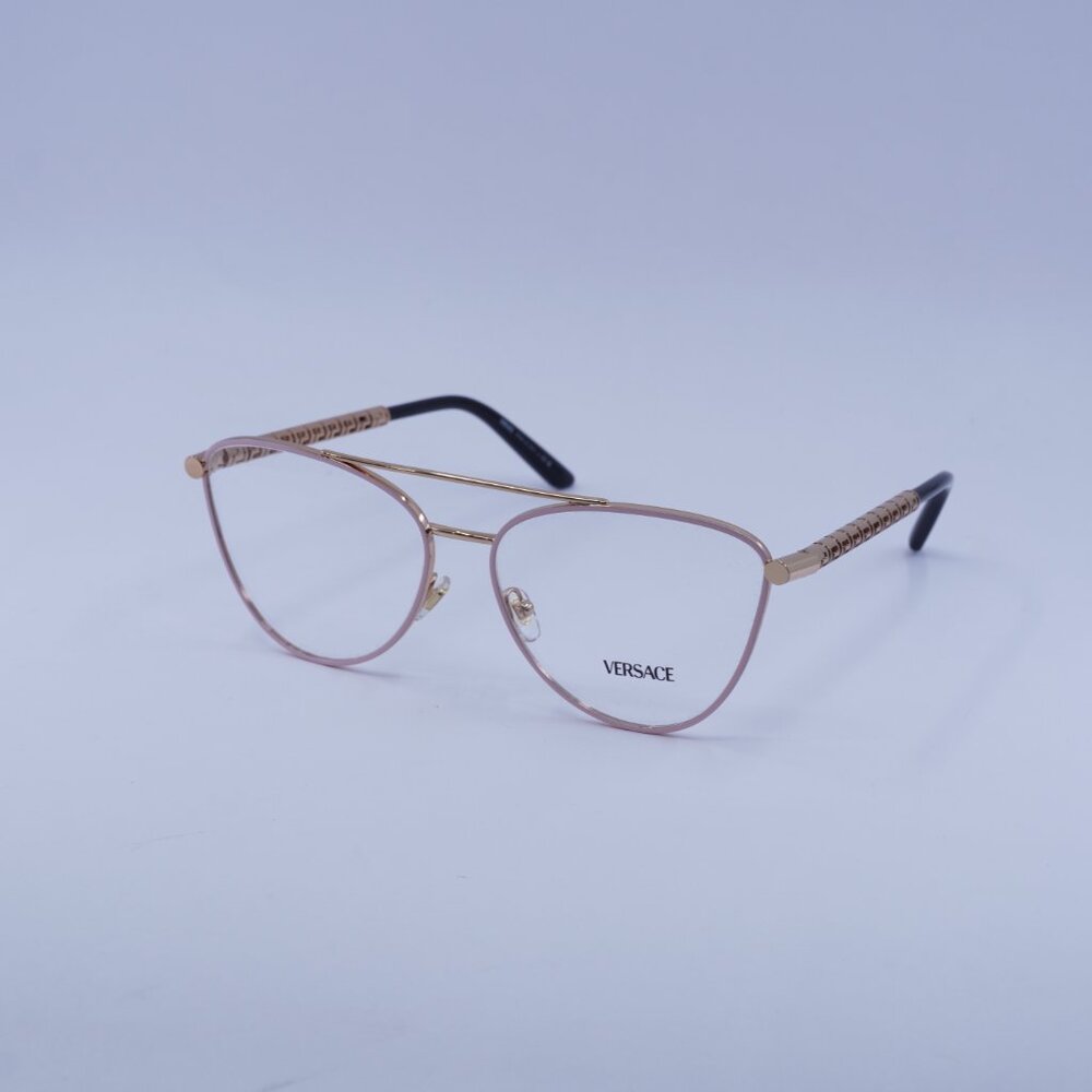 Versace VE1296 1515 Eyeglasses Pastel Rose 55mm Cat Eye Frame